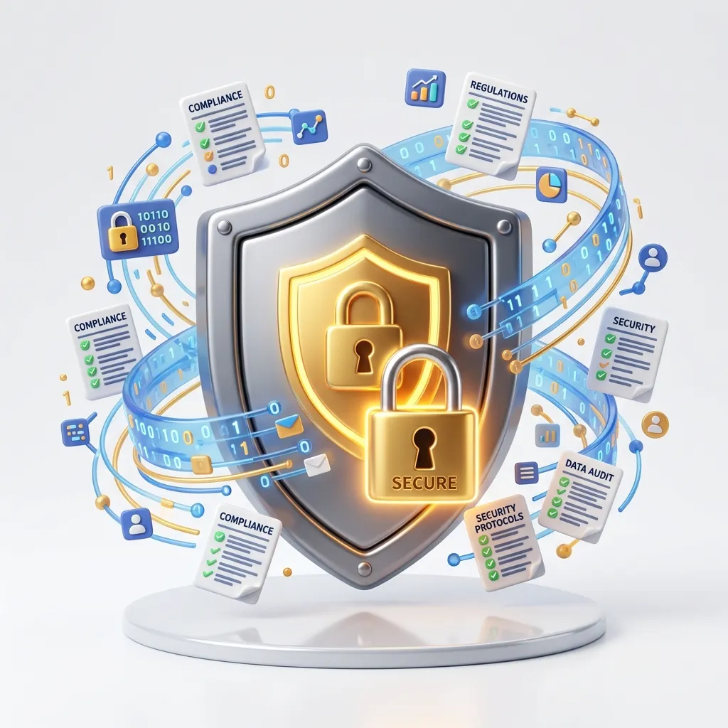 Privacy Shield and Lock Graphic